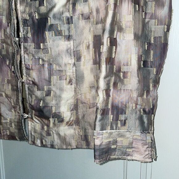 Chico’s tan, purple & lavender polyester jacket - Picture 3 of 8